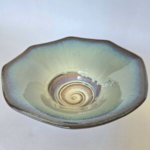 MCM Bill Campbell Pottery LARGE Serving Bowl Studio Art Ceramic Dish Hexagon